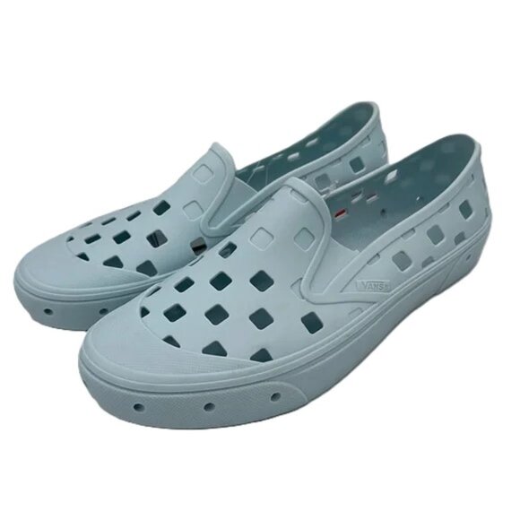 Vans Slip-On TRK Rubber Shoes Checkered Unisex EU 39 Waterproof Light Green - Picture 1 of 9